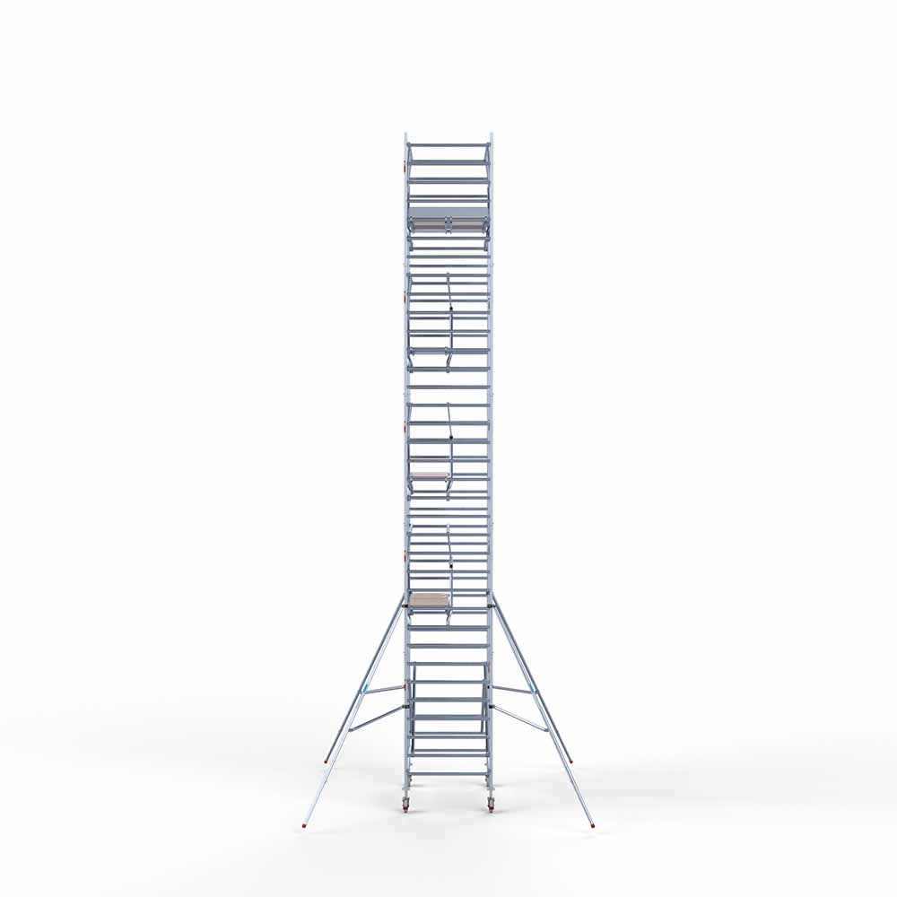 8) Rolsteiger Euroscaffold voorloopleuning dubbel 1.35 x 1.90 x 11.2 meter werkhoogte vrijstaand - Afbeelding 3