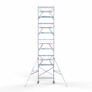 Rolsteiger Euroscaffold met dubbele Voorloopleuning 0.75 x 1.90 x 10.2 meter