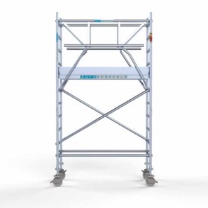 Rolsteiger Euroscaffold met dubbele Voorloopleuning 0.75 x 1.90 x 4.2 meter