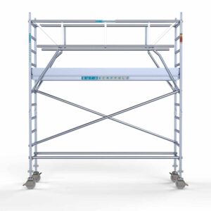 Rolsteiger Euroscaffold met dubbele Voorloopleuning 0.75 x 3.05 x 4.2 meter