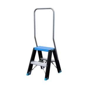 Dubbele Trap 2x2 treden - zwart blauw