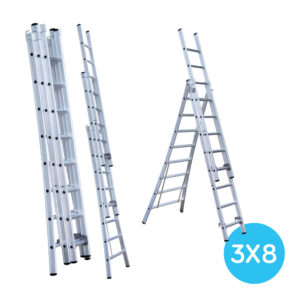 Driedelige Reformladder 3x8 Eurostairs