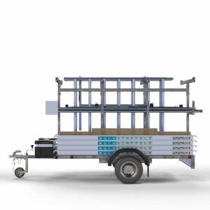 Steigeraanhanger + Euroscaffold Rolsteiger 1.35x2.50x8.3m werkhoogte